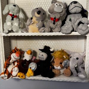 Coca Cola Plush Animals - Gray, Black, Brown, Orange